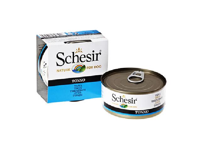 Schesir Dog Tuna, консерва для собак, з тунцем, 150 г.