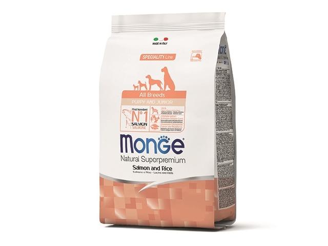 Monge DOG All breeds Puppy & Junior Salmon для цуценят, лосось з рисом