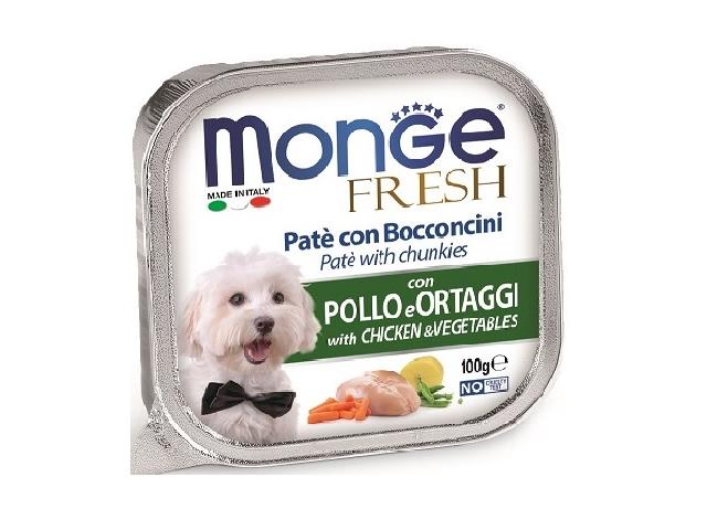 MONGE DOG FRESH курка з овочами, 100g