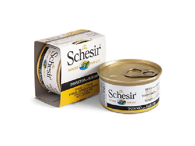 Schesir Cat Tuna Surimi, консерва для кішок, c тунцем і сурімі, 85г.