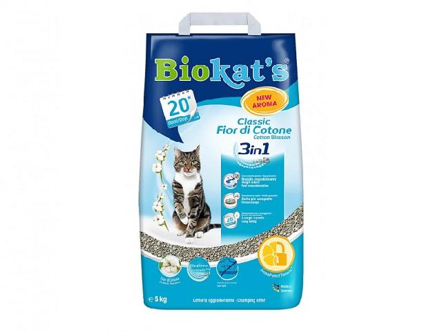 Biokats FIOR de COTTON бентонітовий наповнювач (bentonite cat litter)