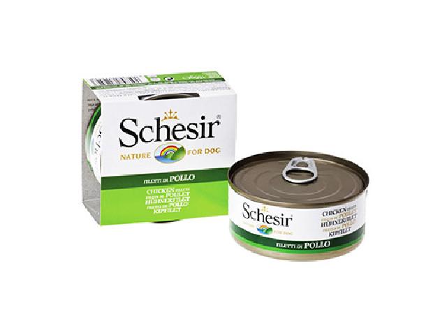 Schesir Dog Chicken Fillet, консерва для собак, з куркою, 150 г.