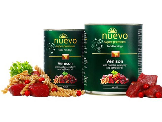 Wet Dog Food NUEVO ADULT with venison with noodles and cowberry / для дорослих собак, з олениною, макаронами і брусницею