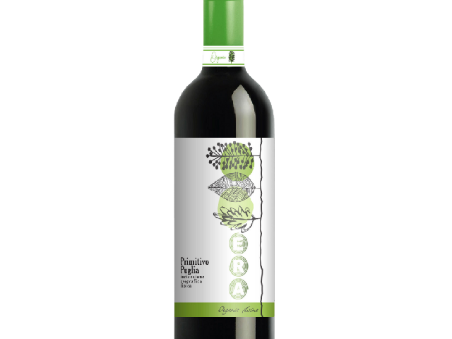 Вино Era Primitivo Puglia IGT Organic, красное сухое, 0,75 л, Апулия, Италия(арт. 2991240)