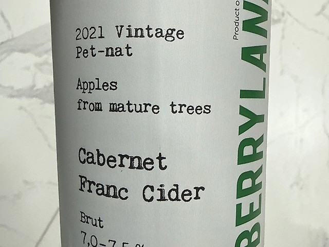 Сидр яблочный с виноградом Каберне Фран, брют