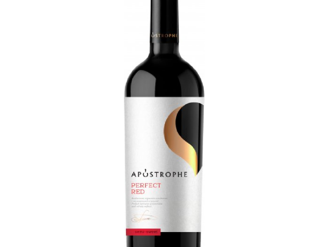 Вино Apostrophe Perfect Red, красное полусладкое, 0,75 л, Украина. (арт.6321224)