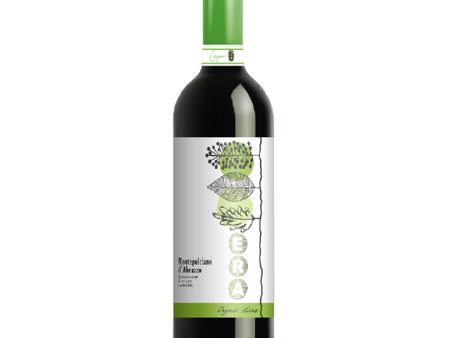 Вино Era Montepulciano D&#39;Abruzzo DOC Ogranic, красное сухое, 0,75 л, Абруццо, Италия (арт. 2991230)