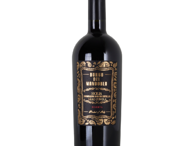 Вино Borgo del Mandorlo Nero d&#39;Avola Sicilia Riserva DOC, красное сухое, 0,75 л, Сицилия, Италия (арт.2991350)