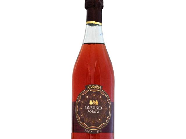 Вино Abbazia Lambrusco Rosato п/игристое п/сухое розовое, 8%, 0,75