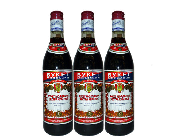 Вино Букет Молдавии красное сладкое 16% 0.5л