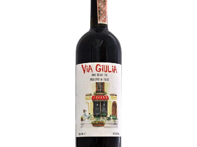 Вино Via Giulia Rosso Dry красное сухое 0,75 10,5%