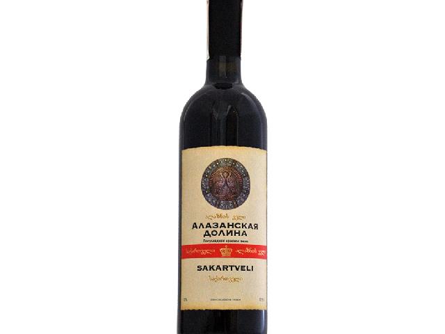 Вино Sakartvelі Алазанская долина красное полусладкое 0,75л 12%