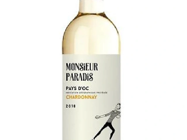 Вино Monsieur Paradis Chardonnay IGP, сухе біле 12,5%, 0,75л