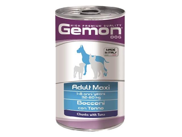 GEMON DOG WET Adult Maxi Tuna шматочки в соусі, тунець, для великих порід 1,25кг