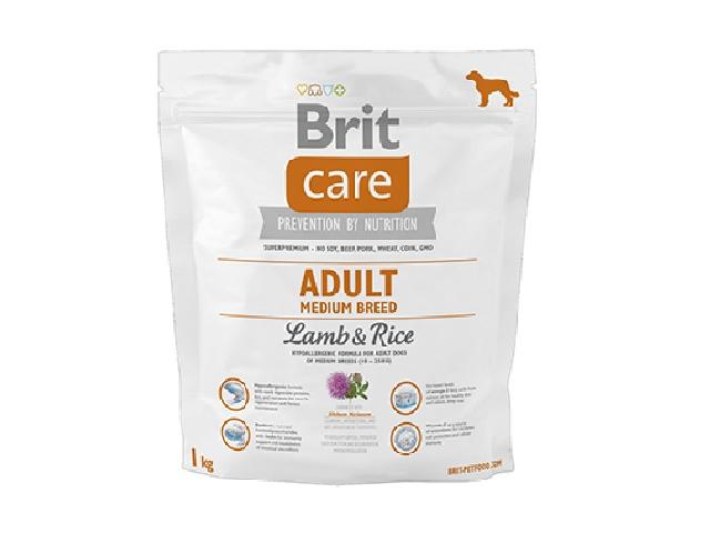 Brit Care Adult Medium Breed Lamb&Rice / для дорослих собак середніх порід, ягня з рисом, Brit Care Adult Medium Breed Lamb&Rice / для дорослих собак середніх порід, ягня з рисом, 3кг