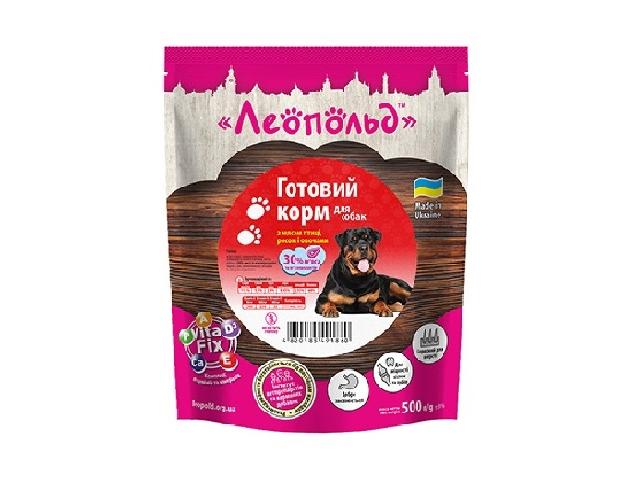 Пауч для собак з м&#39;ясом птиці, рисом і овочами / Dog pouch with bird meat, rice and vegetables, 500gr