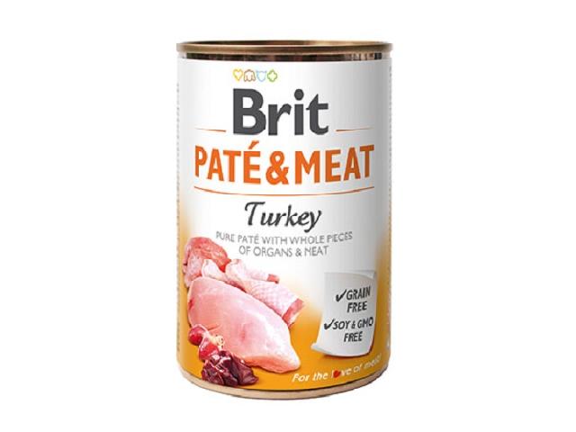 Brit Pate&Meat Wet Dog Food with Turkey з індичкою 400g