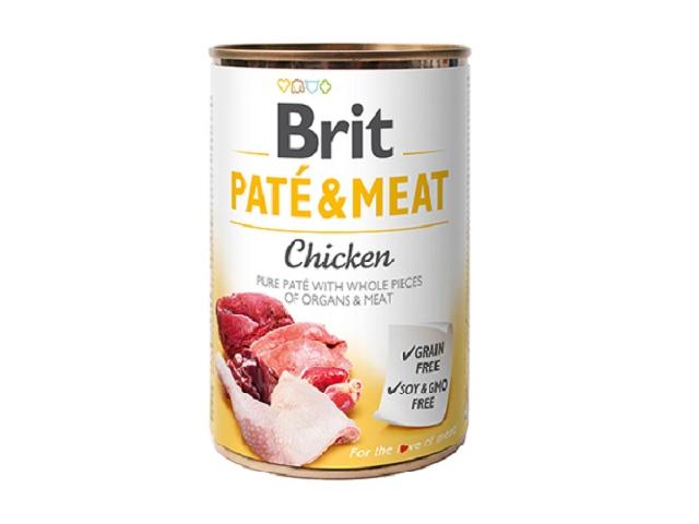 Brit Pate&Meat Wet Dog Food with Chicken з куркою 400g