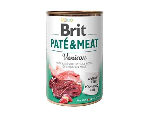 Brit Pate&Meat Wet Dog Food with Venison з олениною 400g