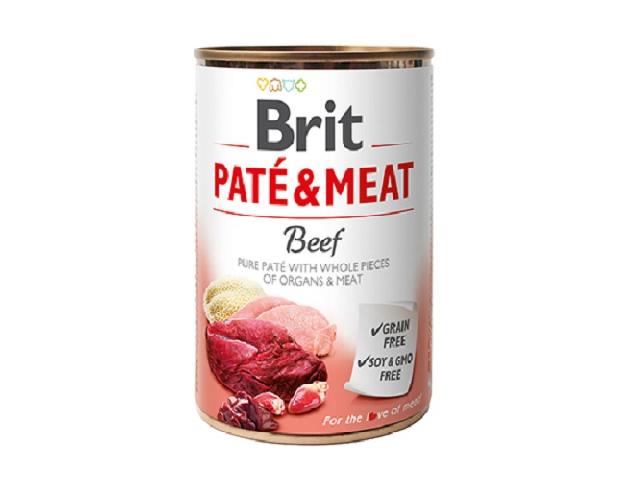 Brit Pate&Meat Wet Dog Food with Beef з яловичиною 400g