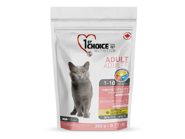 1st Choice CAT CHICKEN INDOOR VITALITY, для домашніх дорослих кішок, з куркою, 1st Choice CAT CHICKEN INDOOR VITALITY, для домашніх дорослих кішок, з куркою, 0,35кг