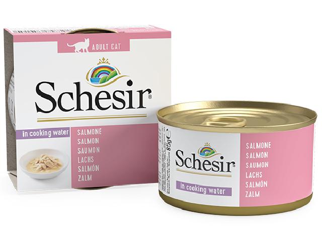 Schesir Cat Salmon Natural Style, консерва для кішок, з лососем у власному соку, 85г