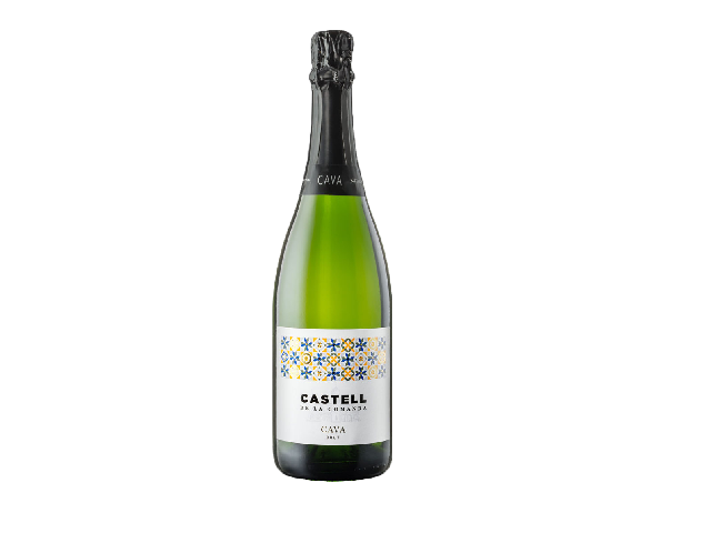 Вино игристое белое сухое CASTELL DE LA COMANDA CAVA BRUT, 0.75л 11,5%