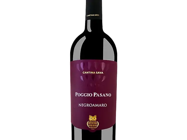 Вино червоне сухе Cantina Sava "Poggio Pasano" Negroamaro Puglia, 0,75л. 14,0%