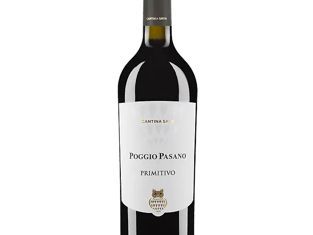 Вино червоне сухе Cantina Sava "Poggio Pasano" Primitivo Puglia IGP,0,75 л. 13,5%