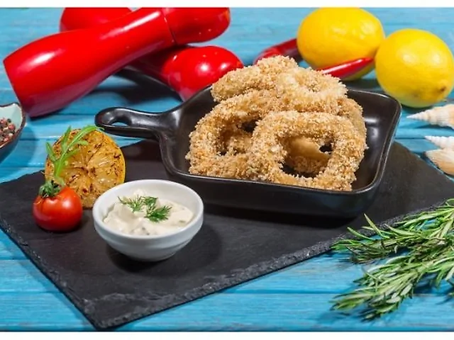 Кільця кальмарів фрі