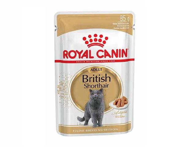 Royal Canin BRITISH SHORTHAIR ADULT, пауч для дорослих британських котів, 85гр