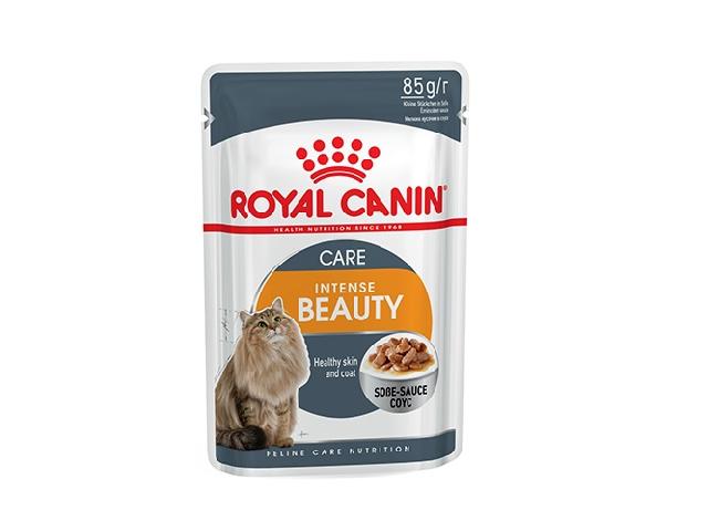 Royal Canin INTENSE BEAUTY, пауч для краси шерсті дорослих кішок, шматочки в соусі, 85гр