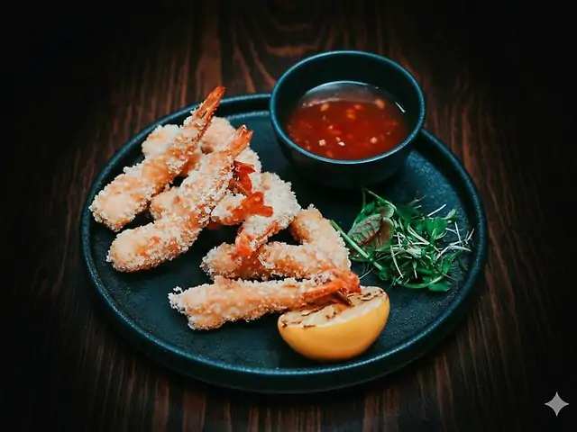 Хвости тигрових креветок в хрумкій скоринці