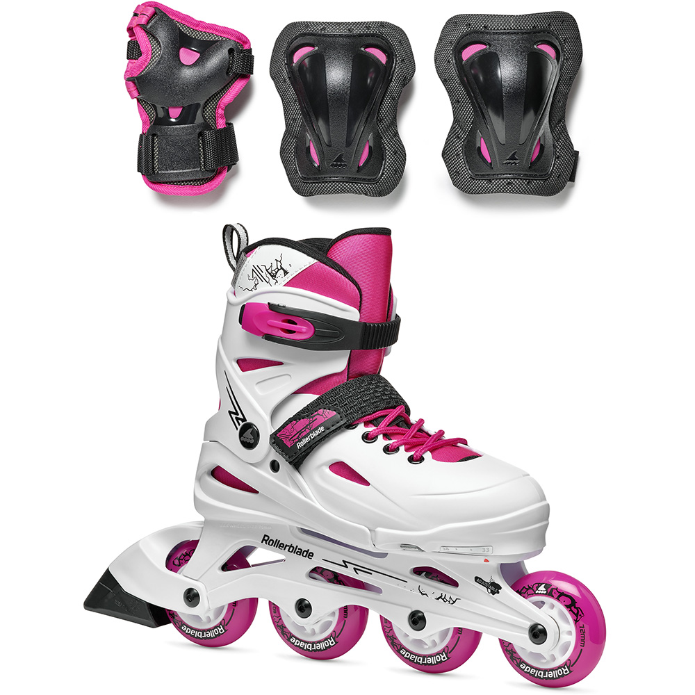 Rollerblade роликовые коньки Fury Combo white-pink 29-33