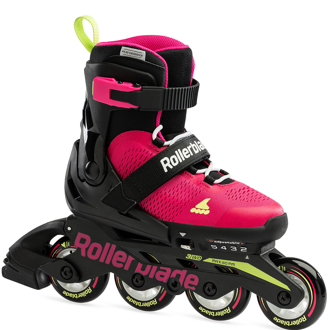 Rollerblade роликовые коньки Microblade pink-light green 36.5-40