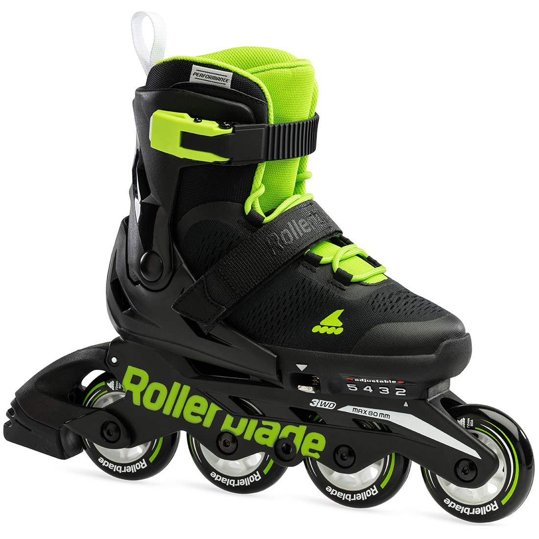 Rollerblade роликовые коньки Microblade black-green 36.5-40