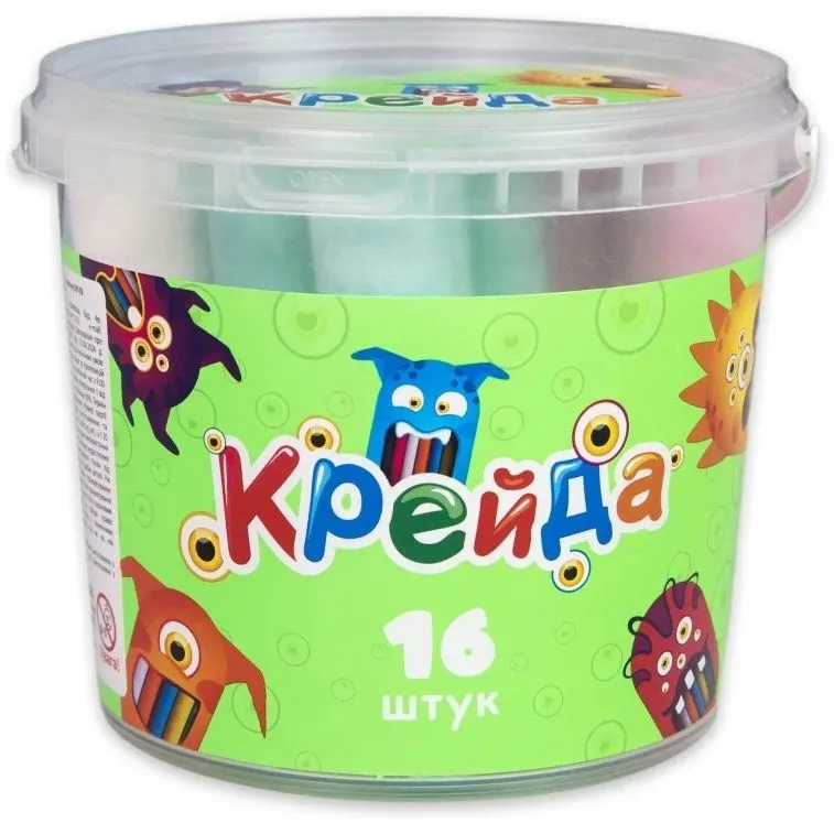 Крейда Велика кругла - 16 штук Strateg різнокольорова (50103)