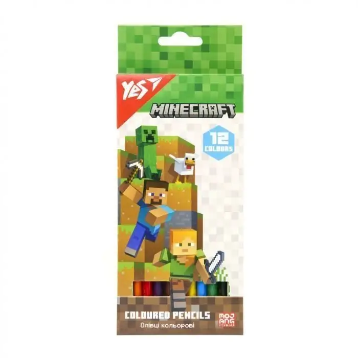 Олівці кольорові Yes 6 кол. "Minecraft"
