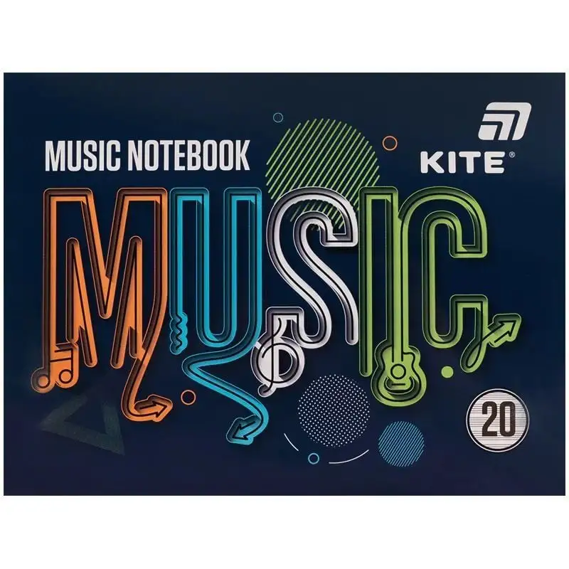 Зошит для нот А5, 20 л, Music
