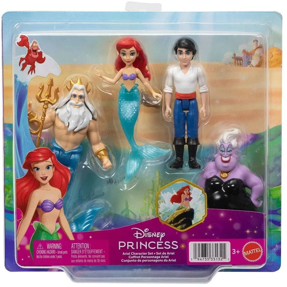Набір мініляльок Disney Princess "Аріель та друзі" за мотивами м/ф "Русалонька"