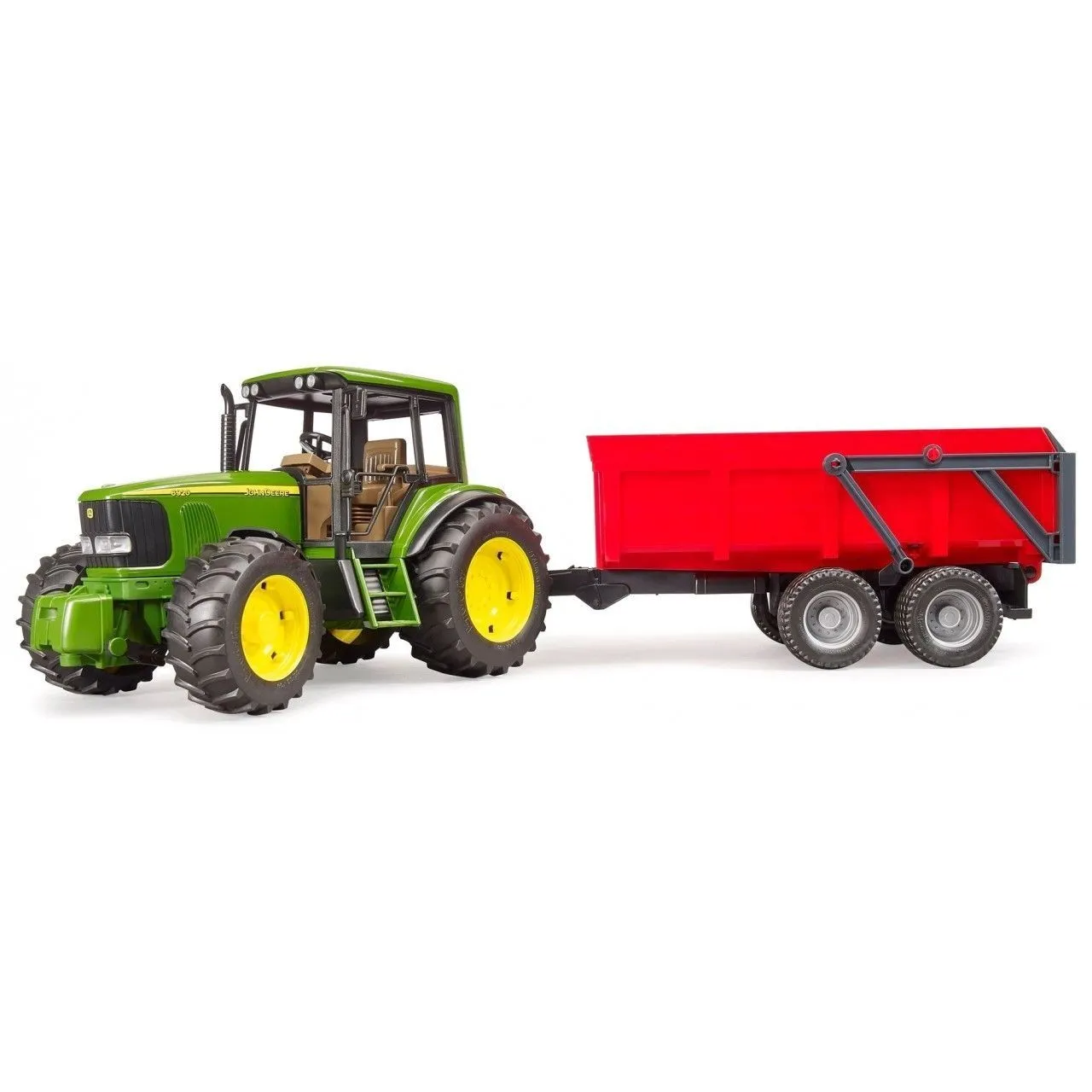 Машинка іграшкова - трактор John Deere з причіпом