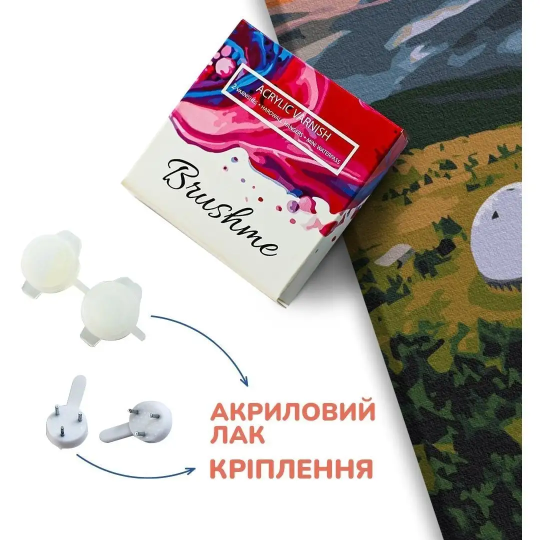 Захисний лак, кріплення на стіну Brushme