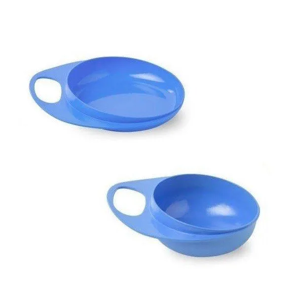 Тарелка для кормления Nuvita Easy Eating 2шт. Синяя, глубокая и мелкая NV8461Blue