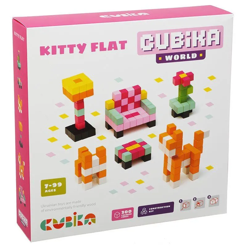 Деревяний конструктор Cubika World [Будинок кішкиk Cubika