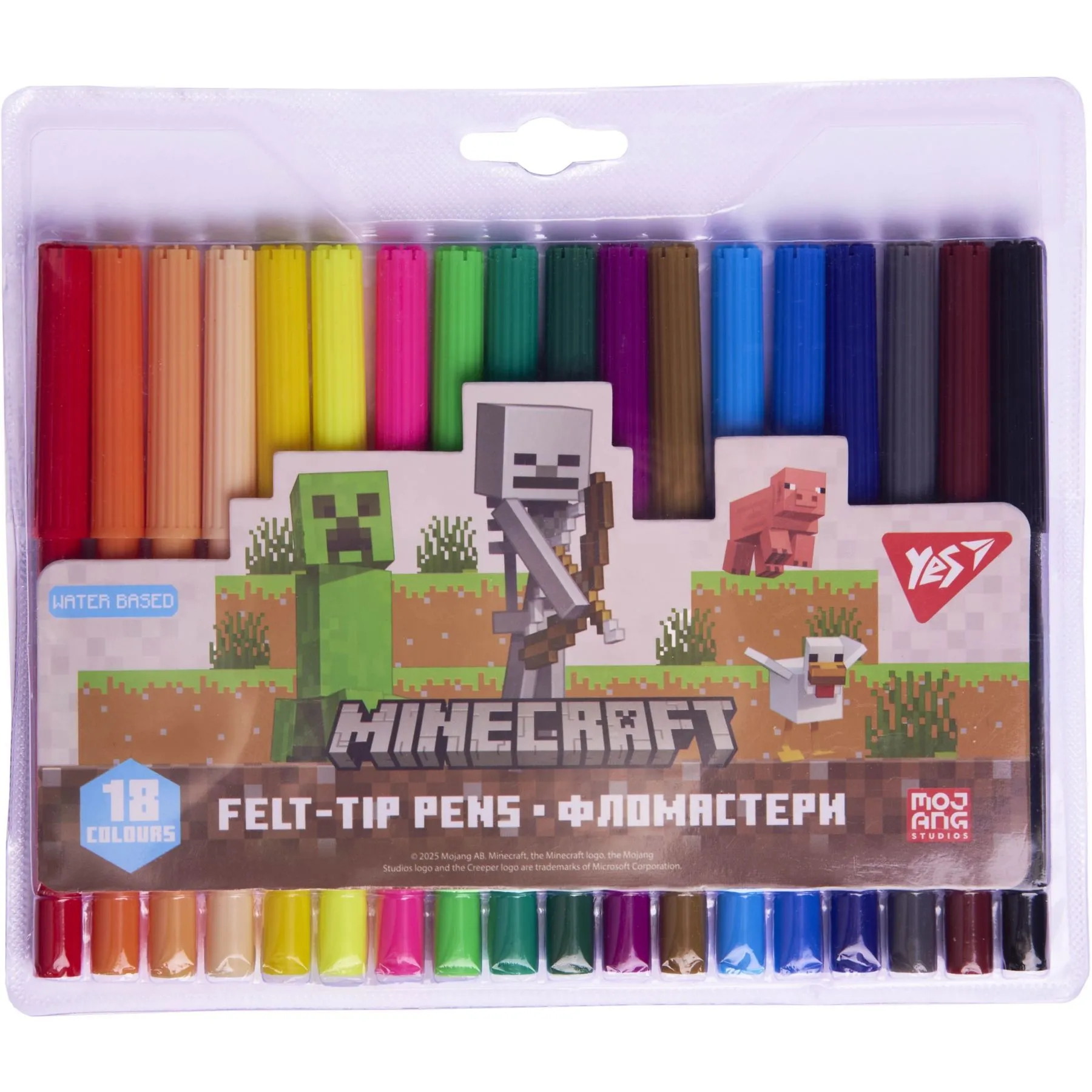 Фломастери Yes 18 кольорів &quot;Minecraft&quot;