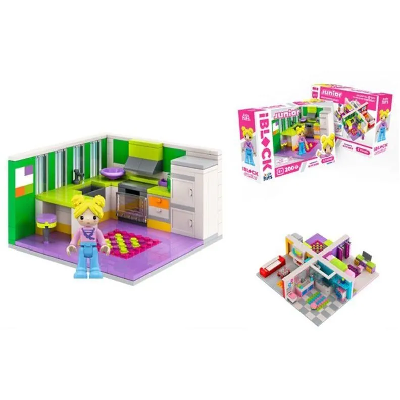 Іграшка конструктор Kids hits IBLOCK JUNIOR арт. KH08/001/4, 200 дет, у короб. 24*16*6 см.