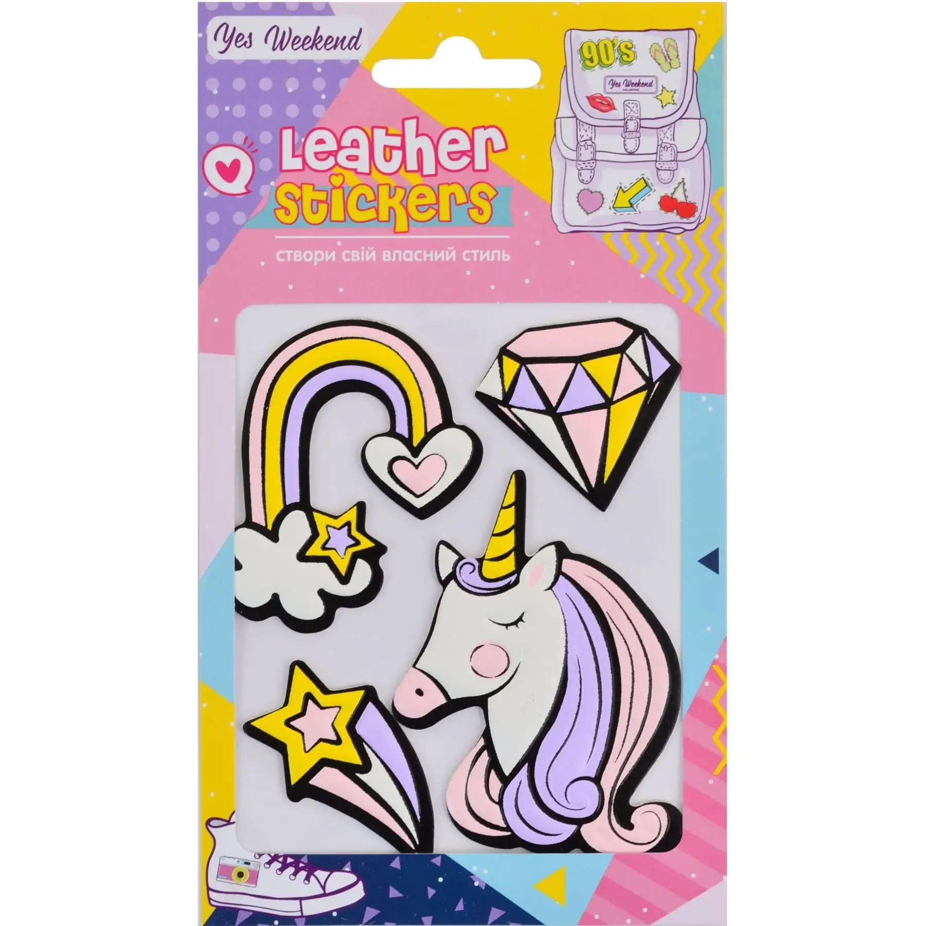 Набір наклейок YES Leather stikers "Unicorn"