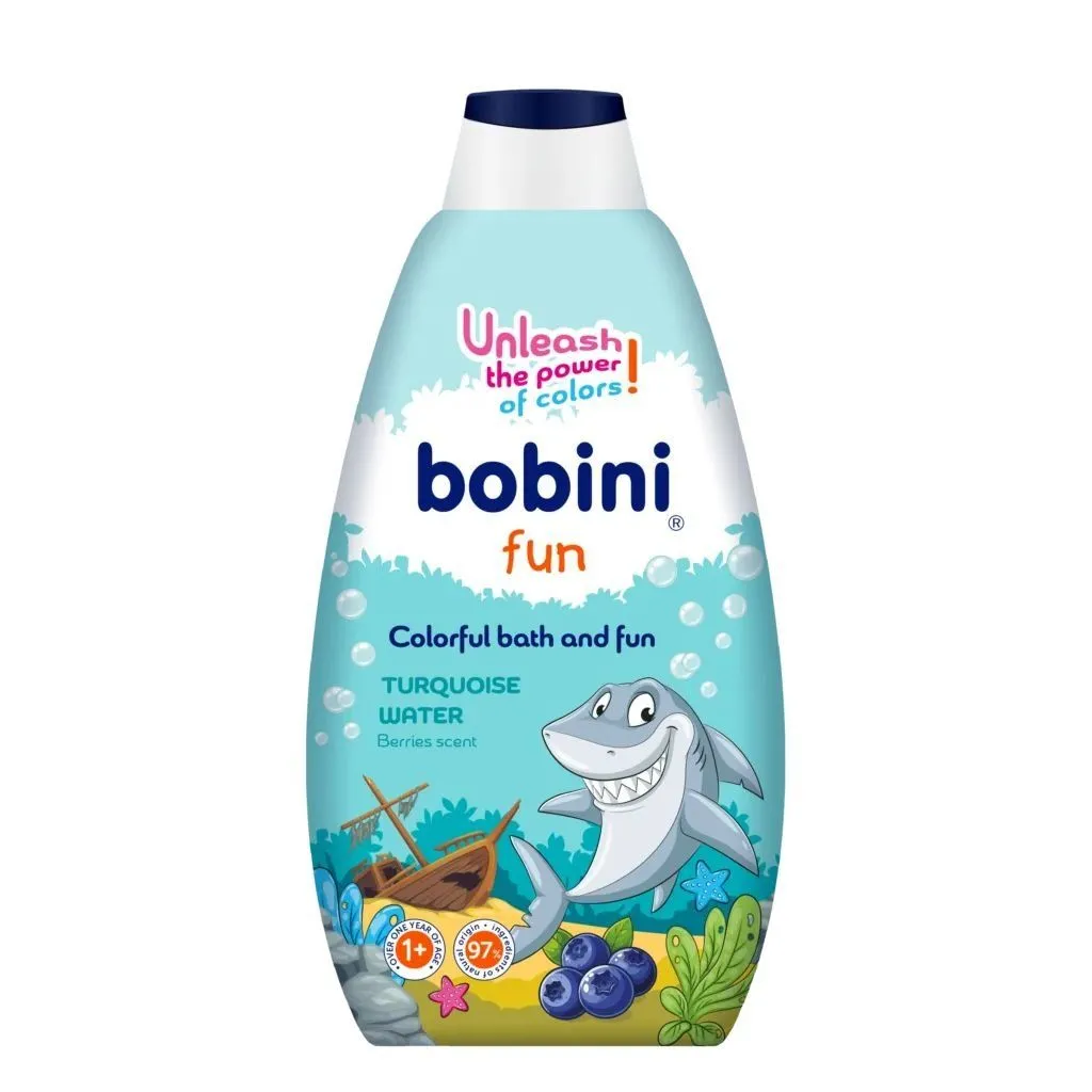 Кольоровий гель для купання та гри Блакитна вода, 500 мл - ( 1+ ) / "Bobini"