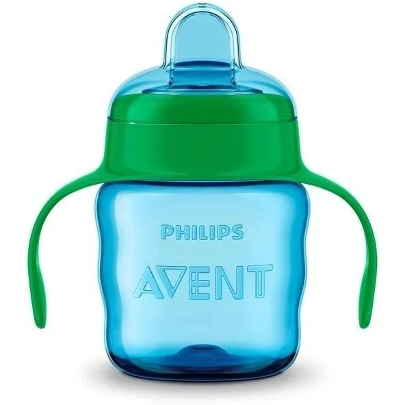 Чашка-непроливайка з м&#039;яким носиком &quot;Avent&quot; блакитна, 200 мл, від 6+ місяців