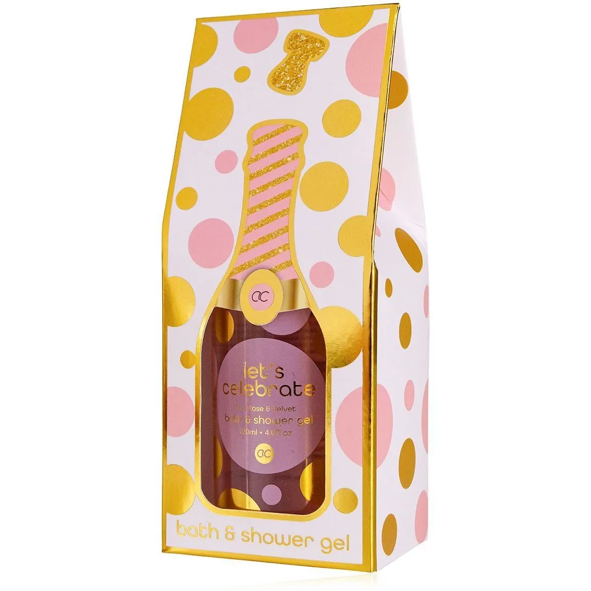 Гель д/ванни/душу LET&#039;S CELEBRATE 120мл,подар. короб. Шампанське, аромат: Чайна троянда